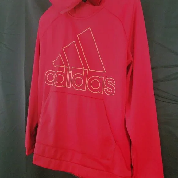 Adidas Womans Hoodie Red Vintage Size Large - Picture 4 of 8